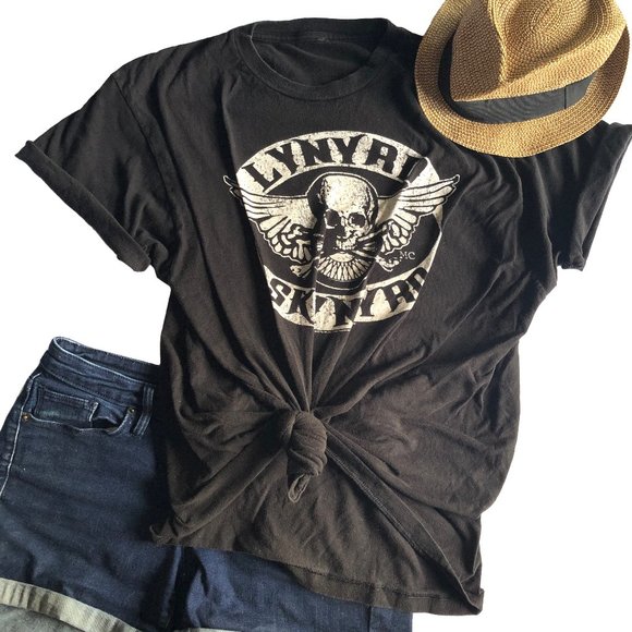 Tops - Lynrd Skynrd black oversized graphic tee